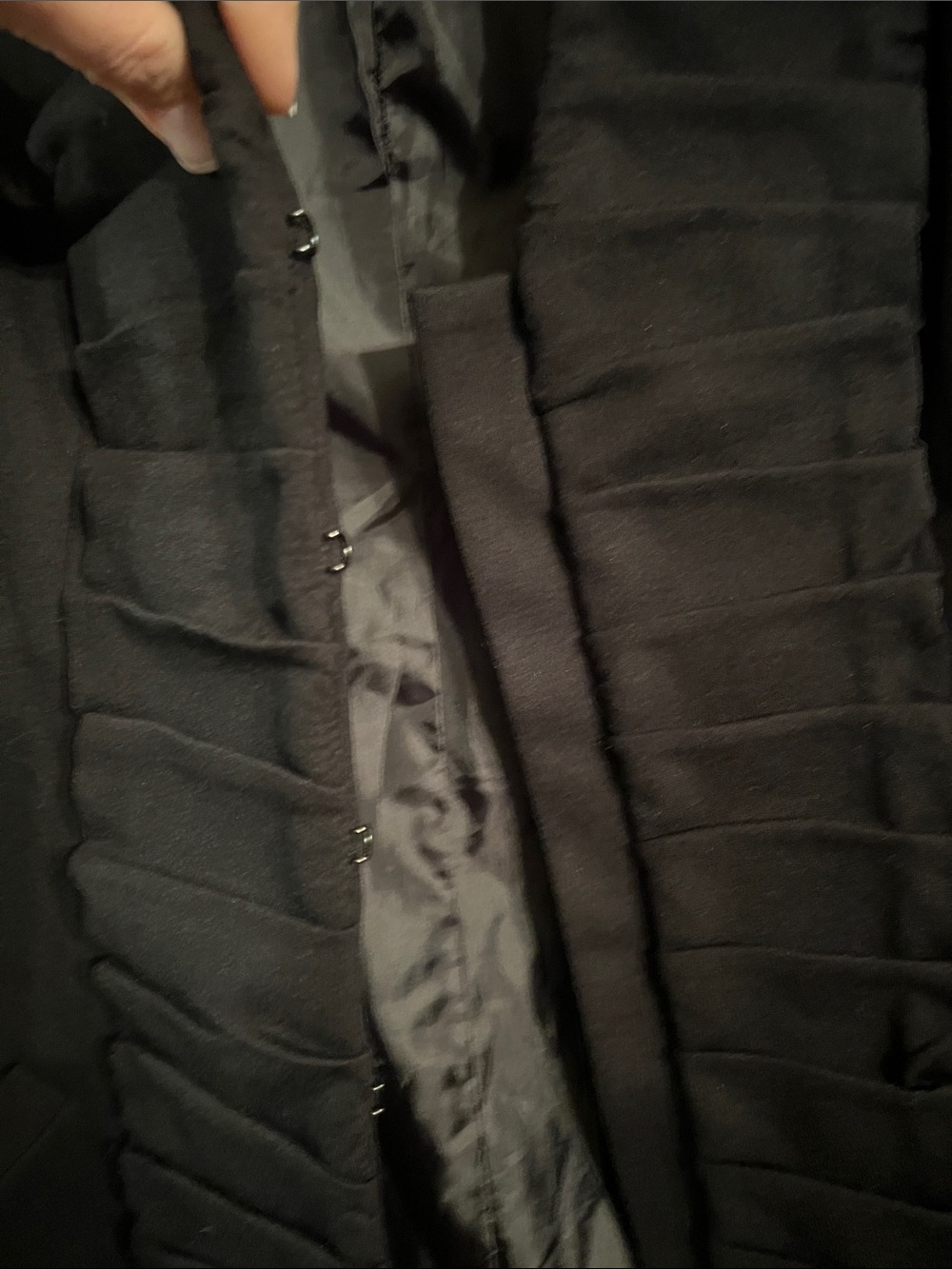 INC International Concepts Black Ruffle-Front Blazer Jacket - Picture 4 of 4